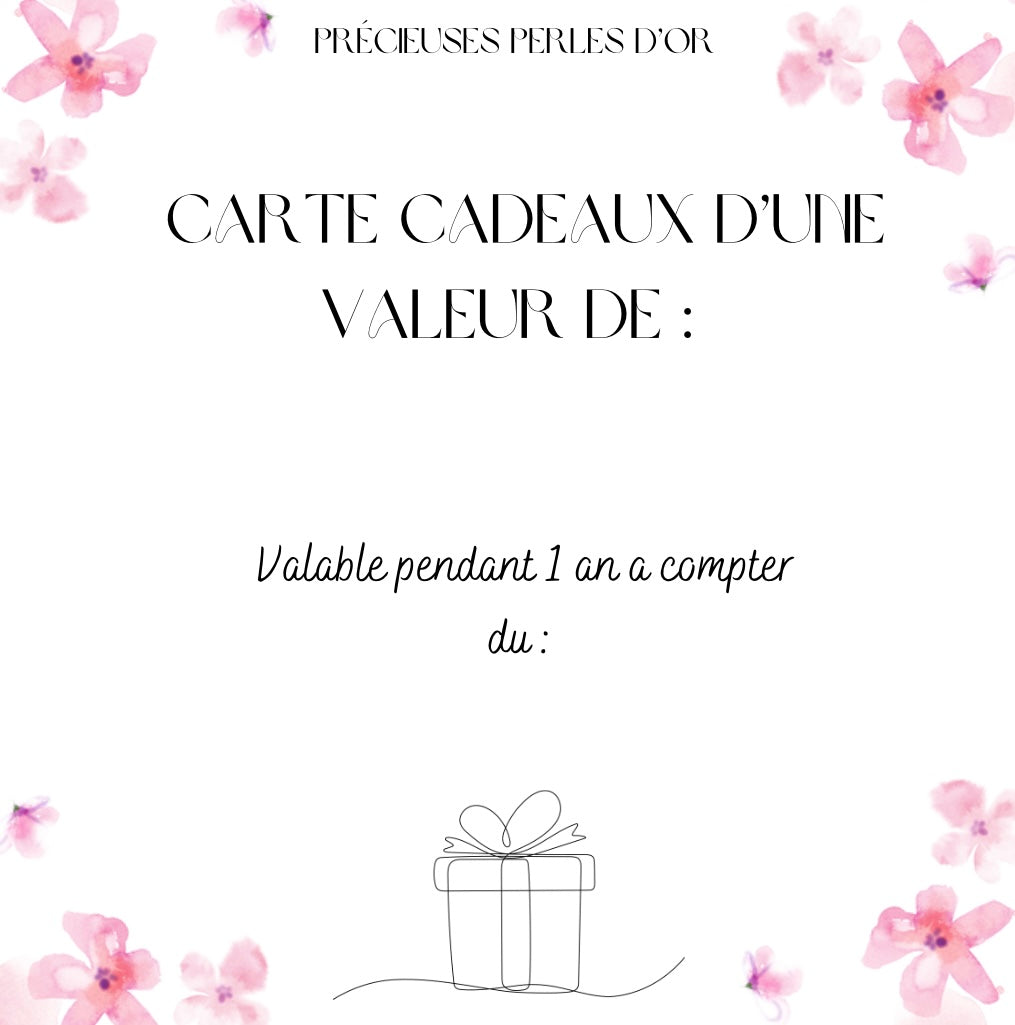 ღ Carte Cadeau ღ Bijoux avec ou sans lait maternel